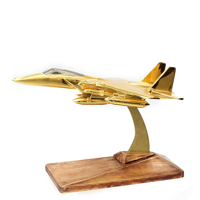 ksa/images/productimages/sharatt/decorative-sculpture/f-15-aeroplane-model-figure-24-carat-gold-plated-brass.webp