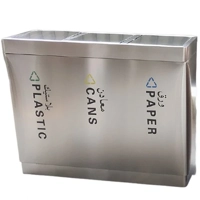 uae/images/productimages/califorca-trading-llc/garbage-bin/stainless-steel-recycle-dustbin-3-compartments-square-top-30018.webp