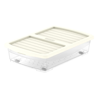 uae/images/productimages/cosmoplast-ind-company-llc/multipurpose-storage-box/25l-clear-plastic-underbed-storage-box-with-wheels-and-lockable-lid.webp