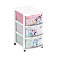 uae/images/productimages/cosmoplast-ind-company-llc/storage-cabinet/disney-mickey-and-friends-girls-multipurpose-storage-cabinet-3-drawers-with-wheels.webp