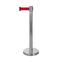 uae/images/productimages/excel-trading-company-llc/queue-barrier/stanchion-pole-with-belt-red-stainless-steel-6-in.webp