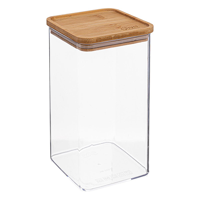 uae/images/productimages/homesmiths/food-storage-box/rosanna-pansino-recycled-plastic-canister-with-wood-lid-18-2-cups-0-56-kg-16-5-cm.webp