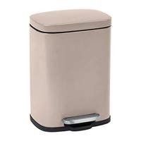 uae/images/productimages/homesmiths/garbage-bin/wenko-pedal-bin-leno-easy-close-taupe-1-02-kg-5-l-21-5-cm.webp