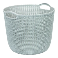 uae/images/productimages/homesmiths/plastic-basket/curver-kint-large-round-basket-with-handle-dark-grey-30-l-40-cm.webp