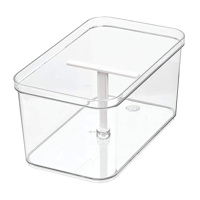 uae/images/productimages/homesmiths/plastic-bin/inter-design-crisp-deep-drawer-bin-with-t-handle-clear-matte-white-15-2-x-25-4-x-12-7-cm.webp