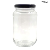uae/images/productimages/innovate-shop-portal-co-llc/food-jar/glass-jar-for-kitchen-storage-with-air-tight-black-cap-24-pcs-crtn-730-ml.webp