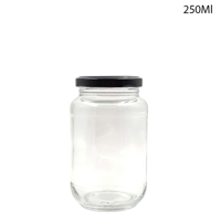 uae/images/productimages/innovate-shop-portal-co-llc/food-jar/glass-jar-for-kitchen-storage-with-air-tight-black-cap-72-pcs-crtn-240-ml.webp