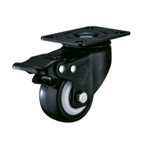 uae/images/productimages/ismat-engineering/caster-wheel/black-polyurethane-furniture-caster-wheel-mw-a2099-s4.webp