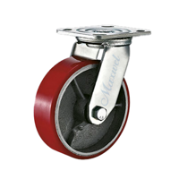 uae/images/productimages/ismat-engineering/caster-wheel/red-polyurethane-heavy-duty-caster-wheel-mw-a4027-s.webp