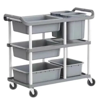 uae/images/productimages/kaddah-cleaning-equipment/cleaning-cart/sea-blue-heavy-duty-multi-functional-plastic-restaurant-service-trolley-st30-103-5-cm-50-5-cm.webp