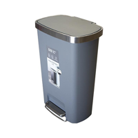 uae/images/productimages/kaddah-cleaning-equipment/recycle-bin/eko-slim-plastic-slow-closing-step-bin-50l-grey-ek04a-50.webp