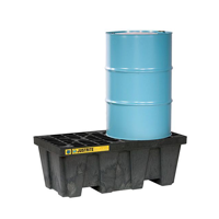 uae/images/productimages/modern-eastern-trading-fzc/spill-pallet/justrite-2-drum-plastic-pallet-in-line-without-drain-eco-poly-blend-black.webp