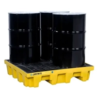 uae/images/productimages/modern-eastern-trading-fzc/spill-pallet/justrite-4-drum-square-plastic-pallet-with-drain-eco-poly-blend-yellow.webp