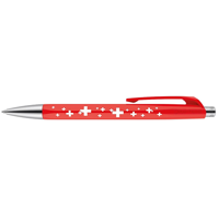 uae/images/productimages/office-one-llc/ball-pen/caran-d-ache-888-ballpoint-pen-swiss-cross-red-and-white-0-25-mm.webp