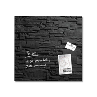 uae/images/productimages/office-one-llc/magnetic-board/sigel-gl169-magnetic-glass-board-artverum-48-x-48-cm-black-slate-design.webp