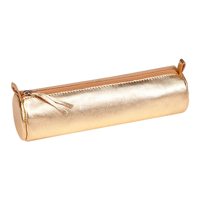 uae/images/productimages/office-one-llc/pencil-case/clairefontaine-leather-round-pencil-case-22-x-5-5-cm-gold.webp