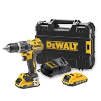 uae/images/productimages/techno-king-trading-co-llc/hammer-drill/dewalt-dcd709d2-gb-18v-r-li-ion-13mm-brushless-compact-hammer-drill-driver-2ah-battery.webp