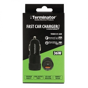 uae/images/productimages/canvas-general-trading-llc/multi-plug-adapter/terminator-usb-car-charger-with-36w-fast-charging-usb-a-qc3.webp